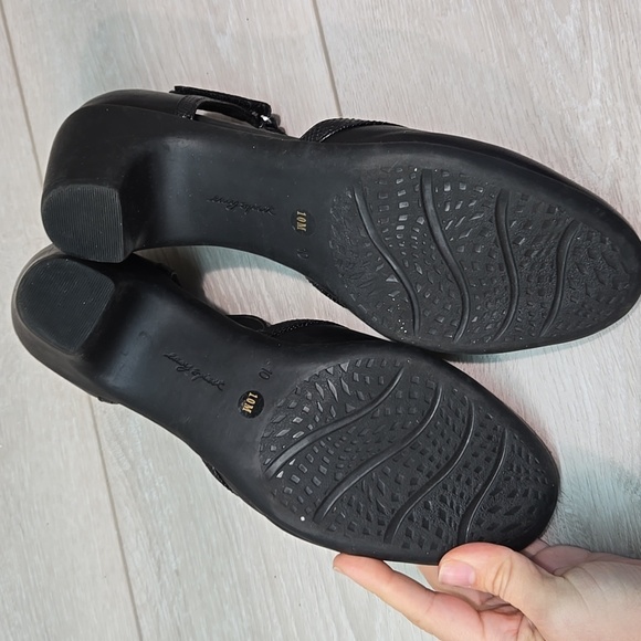 Easy Spirit Elegant Black Women's Mary Jane Leather Shoes Heels Sz 10M - Picture 10 of 11